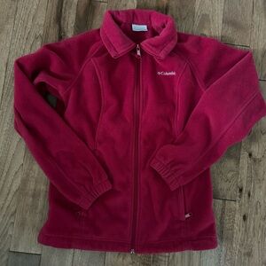 Columbia Burgundy Fleece Jacket